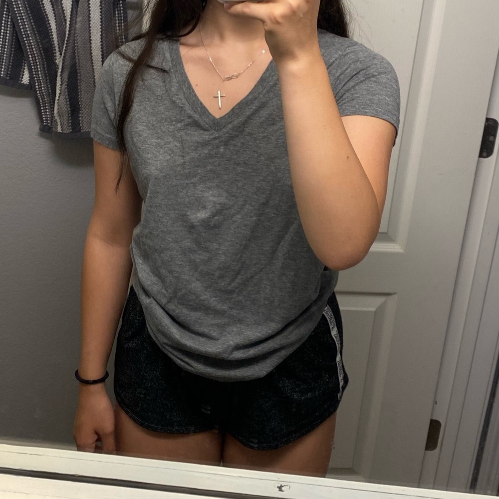 Grey V-Neck Tee